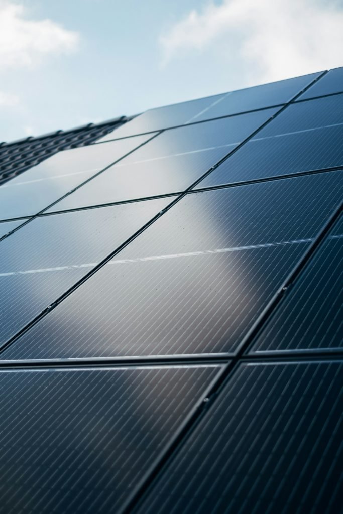 Detalle dun panel solar